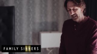 FAMILY SINNERS - Sexy Brunette Practices Every Dirty Move With Her Stepgrandpa To Impress Her Lover