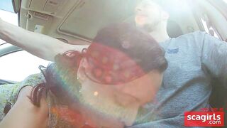 Road Trip Fun with a Sexy MILF Brunette