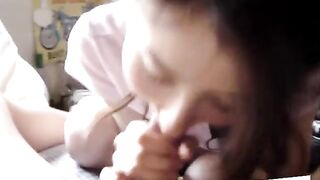 18yo Amateur Asian Mieko's Blowjob Video