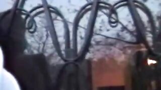 French Amateur Anal on the Stairs with a Cum Finish