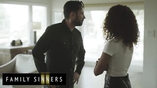 FAMILY SINNERS - Beautiful Ebony Girl Offers To Suck Her Father-In-Law's Big Throbbing Cock