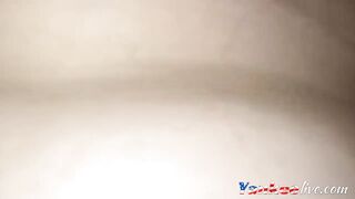 Cock-fed babe gets fingered