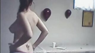 Canadian Webcam Girl Shows Off Her Big Bouncing Boobs