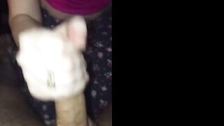 Amateur POV Handjob Ends in Massive Cumshot