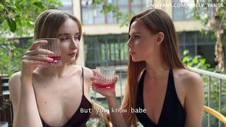 Threesome sex on the first date! Lucky Guy Fucks Two 19-year-old Stepsisters!