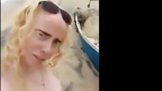 Beach Dick-Taking Turns by Amateurs Outdoors