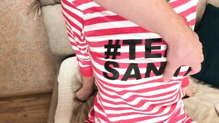 Step Siblings Home Alone, He Takes Care of Her in a Naughty Way