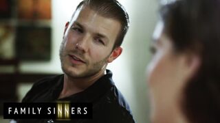 FAMILY SINNERS - Codey Persuades His Step Cousin Kasey Warner Not To Get Married By Fucking Her Hard