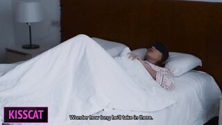 oops... Step son cums inside in blindfolded Step mom while husband showering at next door!