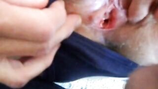 Hairy pussy girl gets fucked and filled with cum -2