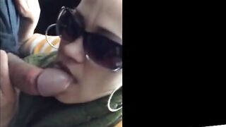 Big-Titted Italian Amateur Gives Roadhead -2