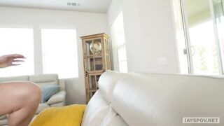 JAY'S POV - PERFECT BRUNETTE STEP SISTER PAIGE OWENS GETS HER HAIRY PUSSY STRETCHED OUT -2