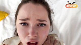 The stepdaughter really likes how her stepfather wakes her up and fills her pussy with hot cum.