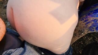 BBW Creampied in Public - Waterfall Adventure
