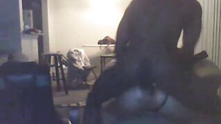Black Stud Dominates Amateur White Slut on Webcam