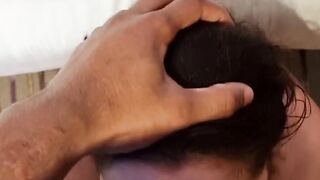 Interracial Amateur Babe Takes on a Big Cock for a Messy POV Blowjob