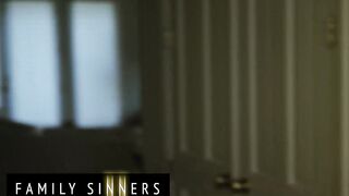 FAMILY SINNERS - Seductive Blonde Stepsister Surrenders To Her Stepbrother’s Deep Oral Pleasure