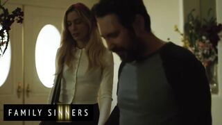 FAMILY SINNERS - Seductive Blonde Stepsister Surrenders To Her Stepbrother’s Deep Oral Pleasure