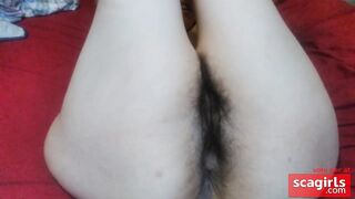 Hairy Pussy Camgirl Gapes & Shows Thick PAWG Thighs -2