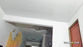 TS sissy trap takes shemale friend's cock in ass