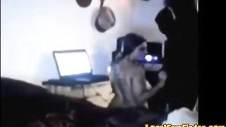 BBW Rides Her BBC on Webcam