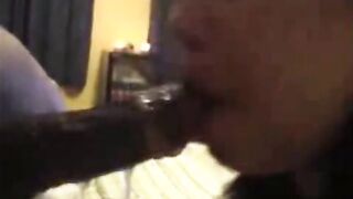 White Girl Drools On Huge Black Cock