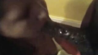White Girl Drools On Huge Black Cock