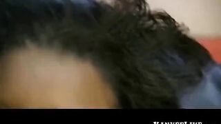 Ebony Amateur Gives a Blowjob and Handjob to a Lucky White Cock