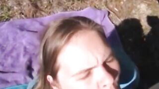 Shy Teen's First Outdoor Sex Porno - Scared of Being Caught!