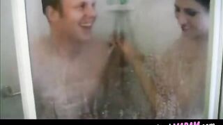 Big-Ass Brunette MILF Fucked in the Shower
