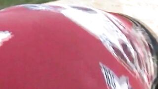 Outdoor Amateur Couple Fun with Facial