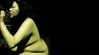 Chubby Asian MILF Gets Facial Outdoors