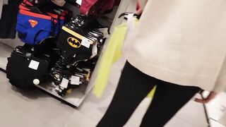Blonde Teen's Public Undressing in a Store - Amateur Solo Webcam Show -2