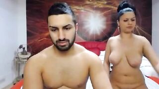 Hot Amateur Couple's Rough Sex Session on Webcam