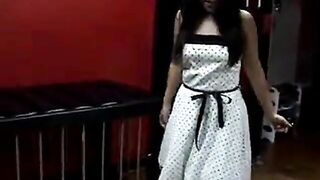 Asian Mistress Gives Slave a Footjob -2