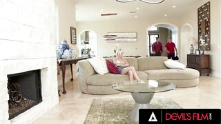 DEVILS FILM - Naughty Teen Exhibitionist Chloe Temple Fucks Right In Front Her Stepfather