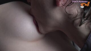 Extremely sensual stepsister's nipple sucking