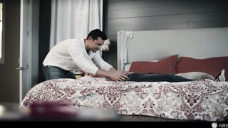 Stepdaughter Freeze Fucked - 18 Year Old Chubby Leana Lovings Gets Cum In Mouth From Stepdad