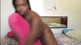 Black BBW With Big Tits Teases on Webcam