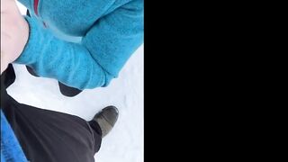 Public Blowjob on a Walking Trail with a Busty Amateur Teen