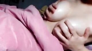 Asian Amateur With Big Tits Massages Her Breasts