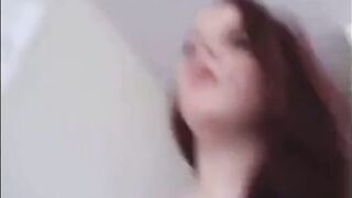 Big-Titted Redhead Amateur Gets a Facial -3