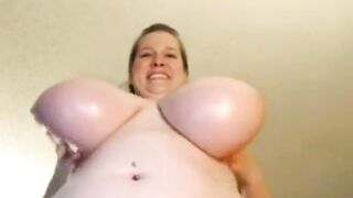 BBW with Big Tits Plays on Webcam