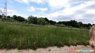 Russian Teen Webcam Girl Goes Public with Footjob and Big Ass