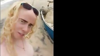 Sexo na Praia: Brasileiras Amadoras na Praia Suja