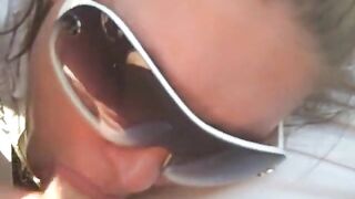 Blowjob in a Car with a Mouthful Ending