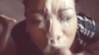 Ebony Amateur's Massive Facial