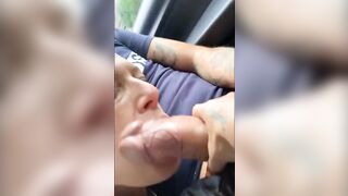 Backseat Blowjob in a Taxi - Amateur Swinger Girl Goes Wild
