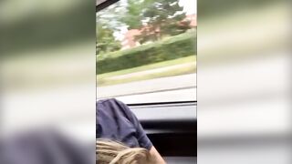 Backseat Blowjob in a Taxi - Amateur Swinger Girl Goes Wild