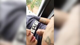 Backseat Blowjob in a Taxi - Amateur Swinger Girl Goes Wild